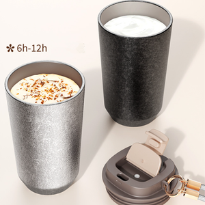 Vaso Térmico de Titanio de 480 ml (16 oz) con Aislamiento al Vacío, con Cuerda, Taza Portátil para Café - Product Image 3