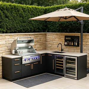 <span class=keywords><strong>Barbecue</strong></span> à <span class=keywords><strong>gaz</strong></span> et <span class=keywords><strong>charbon</strong></span> <span class=keywords><strong>de</strong></span> <span class=keywords><strong>bois</strong></span>, fumoir rotatif <span class=keywords><strong>de</strong></span> 32 pouces, intégré, pour cuisine extérieure, pique-nique, <span class=keywords><strong>barbecue</strong></span> sécurisé - Product Image 1
