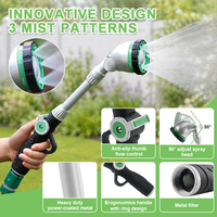 SUNSHINE Varilla de Riego de 16 Pulgadas, Varilla de Manguera de Jardín de Alta Resistencia con 90° de Inclinación ° Control de Pulgar con Cabezal Ajustable y 6 Patrones de Rociado para Cestas Colgantes
