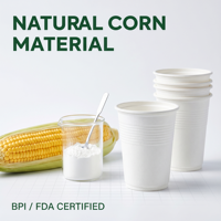 Gobelet jetable compostable personnalisé en canne à sucre 5 6 7 9 12 oz, écologique, certifié BPI, sans PFAS, 100 % végétal, pour café, thé, boissons froides