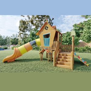 Aire de jeux en bois pour enfants, château de <span class=keywords><strong>jardin</strong></span>, <span class=keywords><strong>maison</strong></span> dans les arbres pour bébés - Product Image 3
