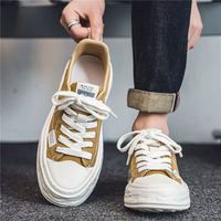 Chaussures décontractées basses en toile respirantes pour hommes, style étudiant tendance, faciles à assortir, chaussures en toile légères, design sportif, chaussures décontractées