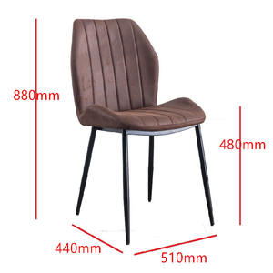 Chaises Salle a Manger Silla de comedor Sillas de terciopelo de lujo para sala de estar Muebles Sillas de piel sintética de PU para comedor - Product Image 2