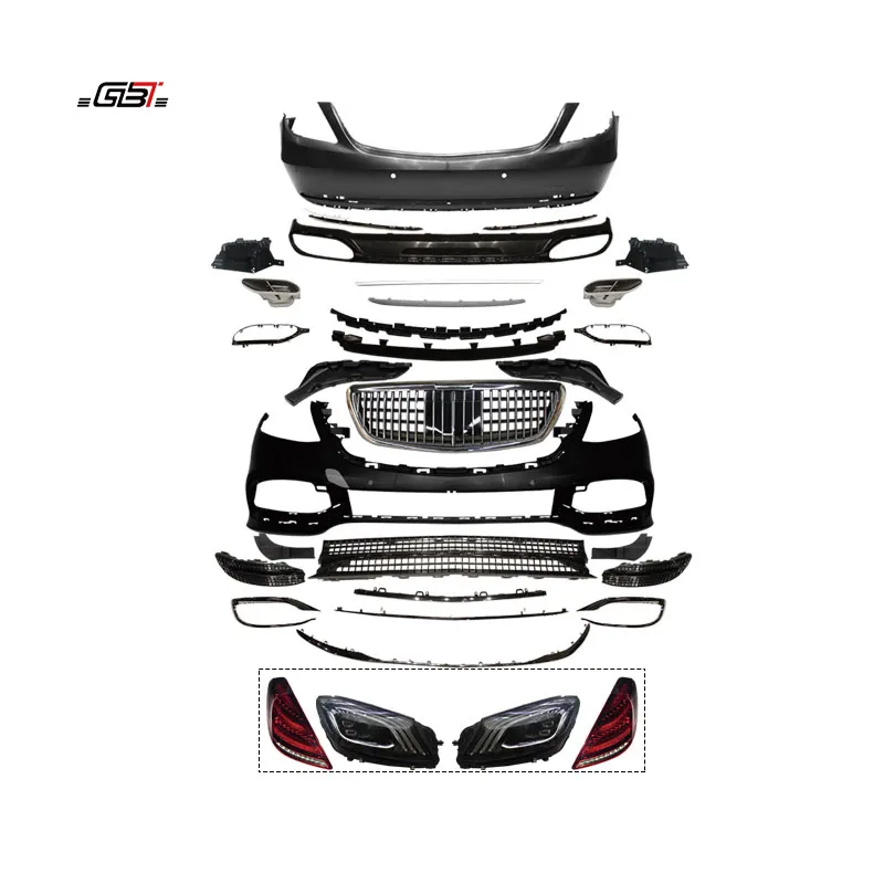 GBT Factory Tuning Parts Mercedes S w222 Bodykit For 2018-On Mercedes Benz S Class Facelift To Maybach Model Body Kit