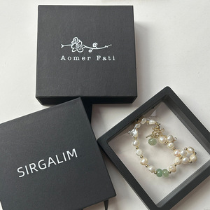 Handmade Custom Logo Clear Plastic Suspension Jewelry <strong>Box</strong> PE Film Floating Frame Stretch <strong>Display</strong> Case Elegant Showcase OEM - Product Image 5