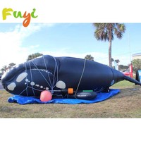 Baleine géante gonflable de dauphin de la publicité de super grande baleine bleue gonflable