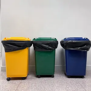 带4轮塑料重型垃圾桶废旧食品回收垃圾箱