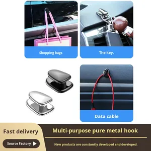 Nuevo Gancho Adhesivo Metálico para Coche, Gancho Multiusos para el Tablero, Kits Interiores - Product Image 5