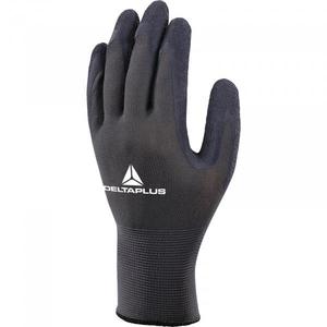 DELTA PLUS - VE630GR10-M Gant tricoté en polyester gris-noir avec paume enduite de latex (multipack)-EAN MW131344 GLOVES - Product Image 1