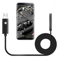 Endoscope industriel HD à mise au point automatique avec éclairage LED, 12,5 mm, 5 millions de pixels, pour conduits et applications sous-marines, avec blindage tressé, type C, modèle USB