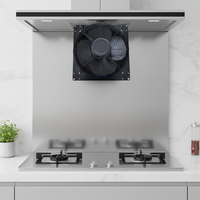 Moteur de hotte de cuisine 220 V silencieux et pratique, composant essentiel, ventilateur mural étanche avec pales en fonte de 14 pouces et commande tactile