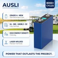 Cellule de batterie prismatique LiFePO4 AUSLI LF280K 3.2V 280Ah Grade A à faible résistance interne, 8000 cycles pour l'assemblage de batteries