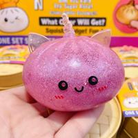 12 pièces/boîte Jouets Squishy Licorne en forme de Dumpling, Jouets Squishy Pailletés en forme de Dumpling, Jouets Squishy Mochi en forme de Boulette de Vapeur, Jouets Squishy TPR, Vente en gros