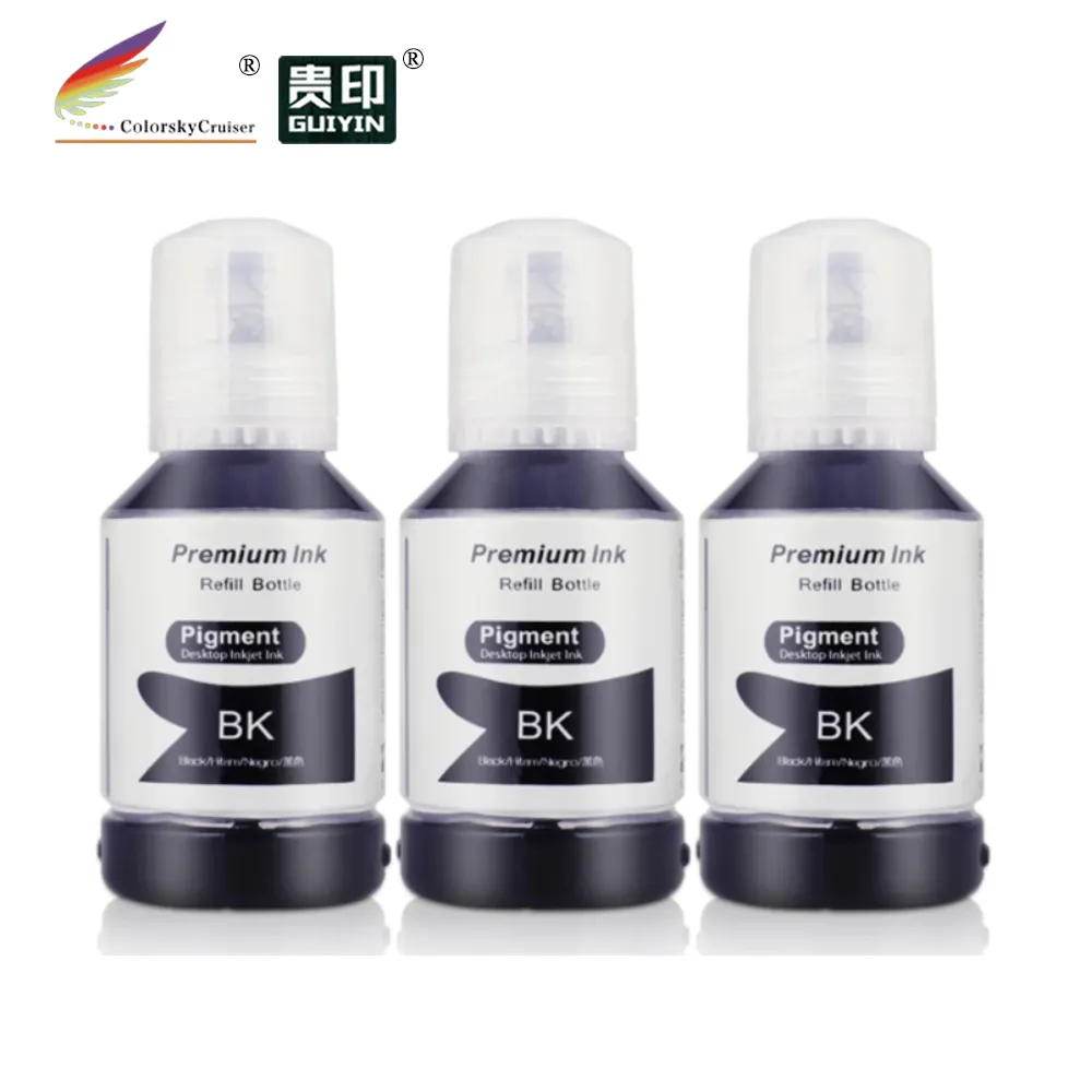 Recarga pigmento botella de tinta para Epson 532 T532 T534 534 EcoTank ET-M3170 ET-M2170 ET-M1170 M2140 M3180 M1180 Envase múltiple 127ML