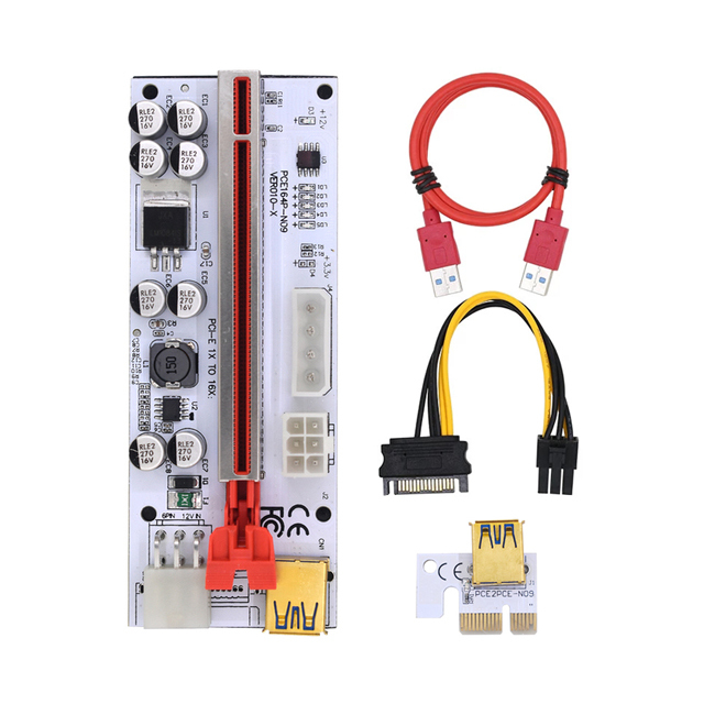 Newest Riser VER010-X USB 3.0 PCI-E Riser VER010 Express Cable for Video Card X16 Extender PCI-E Riser Card