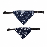 Nouveau Bandana pour Animaux de Compagnie Imprimé Motif Bleu et Blanc, en Polyester, Réglable, pour Usage Quotidien