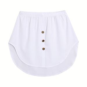 Women's Vintage Layered Adjustable <strong>Shirt</strong> <strong>Extender</strong> with Beaded Detail Breathable Mini Skirt - Product Image 1