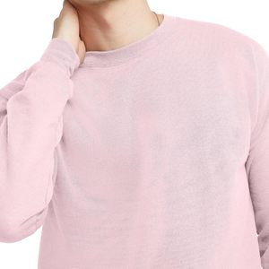 EcoSmart para hombre patrón sólido pulóver cuello redondo sudadera estilo casual poliéster/algodón Material 1 2 Pack para la temporada de otoño - Product Image 1