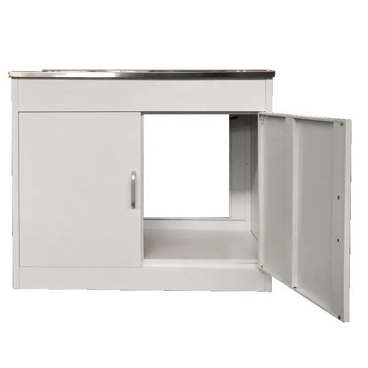 Building Project Apartment kitchen furniture Commercial stainless steel sink storage cabinet Malaysia Metal small kitchen unit