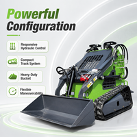 Chargeuse compacte sur chenilles Euro V FULCORE, directement de l'usine, avec godet hydraulique de levage de 375 kg, pour travaux de jardinage et de construction