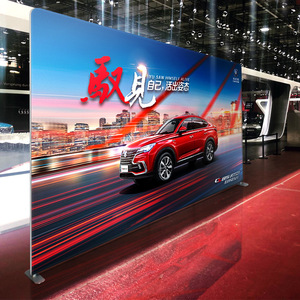 Paso y repetición de pared, pancarta de tela de tensión personalizada, pantalla de fondo, marco de tubo de aluminio, pancarta para cabina de exposición - Product Image 5