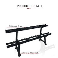 Support Commercial à Deux Niveaux pour Haltères – Rangement de Poids Libres pour Salle de Sport – Équipement Sportif – Présentoir à Haltères à Deux Niveaux – Accessoires de Fitness