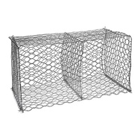 Muro de Gabiones Soldados para Paisajismo, Jaula Decorativa para Villas y Parques, Malla Hexagonal Galvanizada Reforzada con Acero, Antiexplosión, Plegable y Cortable