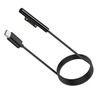 Pour Microsof Surface Pro 4 6 5 3 Go chargeur alimentation Type C DC PD câble de charge rapide 15V 3A pour Surface Pro 3/4/5/6/GO
