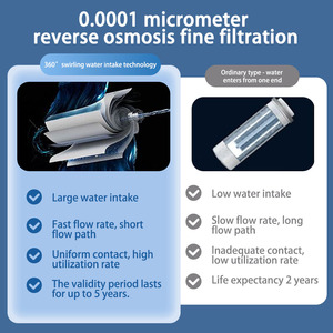 Système de purification d'eau mobile portable 500L/H, machine à osmose inverse à poussée manuelle pour le nettoyage extérieur et les situations d'urgence - Product Image 1