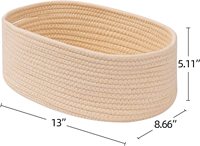 Paniers de rangement de bureau personnalisés en gros Organisateur de jouets et de vêtements en corde de coton pour organiser votre espace