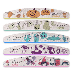 New Halloween Nail File <span class=keywords><strong>Lima</strong></span> 80/100/150/180/240 Grit giấy nhám chuyên nghiệp lớp biểu bì Remover Đệm tập tin làm móng tay công cụ móng tay tập tin - Product Image 2
