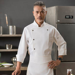 زي طهاة عالي الجودة مخصص بشعار مطرز مقاوم للماء وعالي الوضوح للمطاعم والمطابخ والفنادق للرجال والنساء - Product Image 1