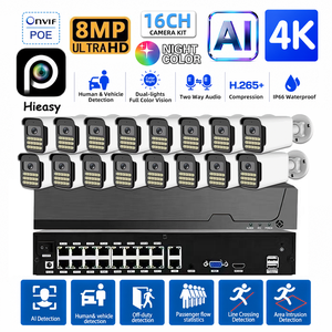 ระบบกล้องวงจรปิด AI 16CH พร้อมฟังก์ชั่นจดจำใบหน้า บันทึกภาพใบหน้า เล่นภาพกลับมาได้ ตรวจจับมนุษย์และยานพาหนะ รองรับเสียงสองทาง - Product Image 1