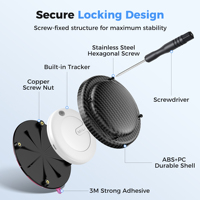 MiLi SkiFinder, Rastreador y Localizador GPS Inteligente a Prueba de Agua IP67 con Buscador de Objetos y Soporte Adhesivo para Apple/Android Air Tag