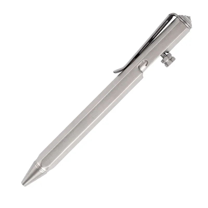 Bi013 caneta de metal titânio personalizada, caneta esferográfica com logotipo