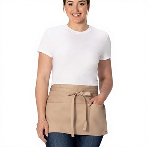 Tablier court personnalisé avec logo, poches latérales, pour restaurant, cuisine, café, bistrot, uniforme unisexe, vente en gros - Product Image 4
