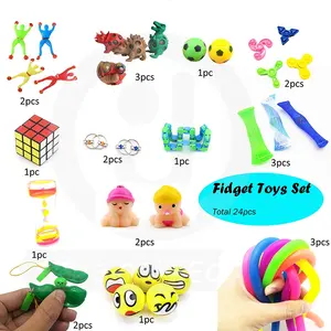bundles spielzeug Suppliers-24 PCS Benutzer definierte Verpackung Stress abbau Spielzeug Set Sensory Fidget Toys Pack Anti-Angst-Tools Bundle Zappeln Spielzeug für Kinder