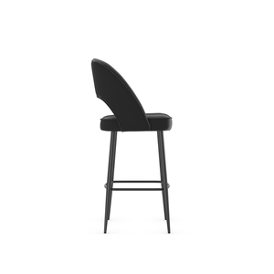 Tabouret de <span class=keywords><strong>bar</strong></span> moderne en velours jaune doré avec pieds en métal noir, assise ergonomique et confortable pour îlot de cuisine américain - Product Image 4