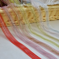 Haute qualité personnalisé or mousseline de soie ruban Satin Organza bordure ruban Polyester tissu arc Logo emballage cadeau vacances décorations rouleau