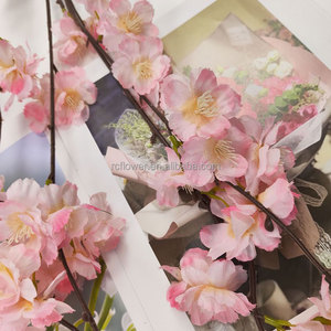 Branche de cerisier artificielle suspendue, <span class=keywords><strong>fleurs</strong></span> longues, décoration de fête de mariage, <span class=keywords><strong>fleurs</strong></span> de pêche <span class=keywords><strong>artificielles</strong></span> en soie romantiques - Product Image 6