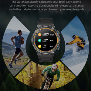 Mode Herren Smart Wearables GK81 IPS Touchscreen IP68 Wasserdicht <span class=keywords><strong>100</strong></span> Sport modus Outdoor mit Taschenlampe Smartwatches - Product Image 3