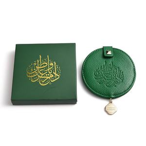 Miroir de poche compact en métal avec étui en cuir PU, best-seller - Product Image 3