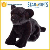 Peluche Panthère Noire Réaliste, Jouet en Peluche Doux pour Enfants et Adultes, Cadeau de Collection au Design Réaliste