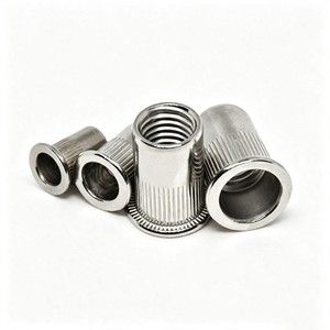 Tuerca remachable moleteada de cabeza plana de acero inoxidable personalizada M3 M4 M5 M6 M8 M10, tuerca remachable moleteada vertical al por mayor - Product Image 1