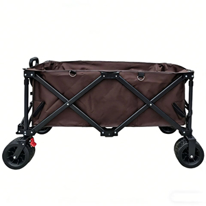 Carrito de <span class=keywords><strong>Camping</strong></span> Plegable Resistente con Toldo Rosado, Ruedas Todoterreno, Carrito para Vendedor Ambulante - Product Image 6