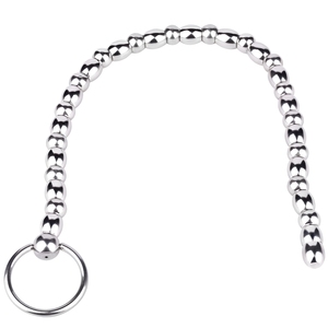 36 cm Acier inoxydable, Dilatateur urétral à billes lisses pour stimulation et massage de la prostate masculine, type œil de cheval - Product Image 6