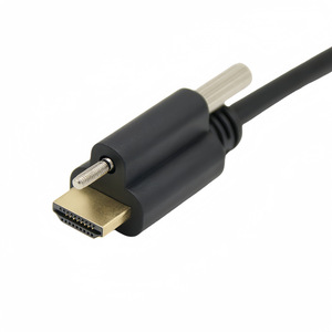 HDMI 2.0 Male To Male <b>Cable</b> <b>With</b> Locking Screws 4K 60Hz High Definition Audio Video Connector Copper Wire Gold Plated - Product Image 1