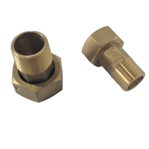 تركيبات مقياس مياه صامولة من النحاس الأصفر, تركيبات مقياس مياه صامولة من النحاس الأصفر طراز G3/4 <span class=keywords><strong>Female</strong></span> X G1/2 محول موصل سداسي ملولب ذكر - Product Image 6
