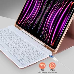 Funda con Teclado para Tablet Personalizada a Buen Precio, 12.9 Pulgadas, Venta al por Mayor en China, Funda con Teclado para iPad 12.9 Pulgadas, iPad 13 Pro 2024 - Product Image 5