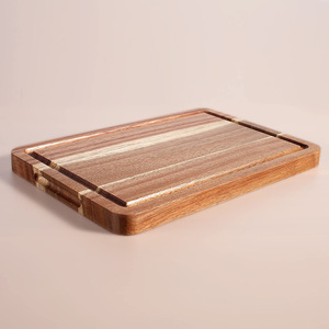 アカシアCharcuterieボード木製トレイまな板キッチン用の深いジュース溝付きの木製まな板 - Product Image 3